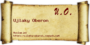 Ujlaky Oberon névjegykártya